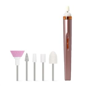 Portable Mini Nail Grinder Nail Remover With Light (Type: Nail Tools, Color: Rose Gold)