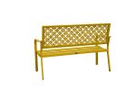 Outdoor Garden Bench with Anti-Rust Metal Powder Coated Frame, Patio Bench for Front Porch Park