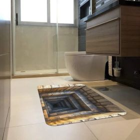 Realistic 3D Stone Step Doormat Non-Slip Entrance Mat Optical Illusion Decor Waterproof Easy Clean Indoor Outdoor Welcome Rug (size: 30 inches X 18 inches)