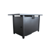 25" H x 42" W Steel Outdoor Fire Pit Table with Lid