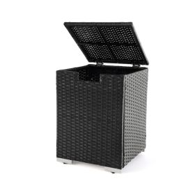 Rattan Gas Propane Tank Cover for 20 lbs Propane Tanks (Type: Fire Pits, Color: Black)