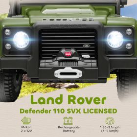 Electric Car For  Remote Control, Dual Motors, Spring Suspension, LED Lights, Green (Color: Green)