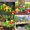 Solar Mushroom Light; Multi-Color Changing LED Outdoor Flowers Garden Courtyard Yard Patio Outside Christmas Holiday Decor; LED Lights