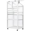 62 inch Height Wood Large Greenhouse Balcony Portable Cold Frame with Wheels and Adjustable Shelves for Outdoor Indoor Use