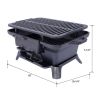 Portable Cast Iron BBQ Grill with Grate for Outdoor