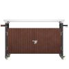 0utdoor Grill Cart with Stainless Steel Tabletop, Wheels & Storage - Waterproof BBQ Serving & Bar Cart