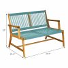 2-Person Acacia Wood Yard Bench for Balcony and Patio