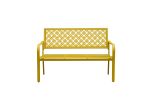 Outdoor Garden Bench with Anti-Rust Metal Powder Coated Frame, Patio Bench for Front Porch Park