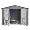 Metal garden sheds 10ftx12ft outdoor storage sheds Grey