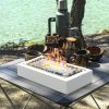 Portable Tabletop Fire Pit with Roasting Sticks - Indoor Outdoor Ethanol Fireplace for Christmas, Party, Wedding, Patio, Backyard, Balcony Decor