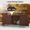 0utdoor Grill Cart with Stainless Steel Tabletop, Wheels & Storage - Waterproof BBQ Serving & Bar Cart