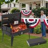 Barbecue Charcoal Grill Folding Portable, Windproof and thickened tool box design, durable, foldable structure lightweight and compact