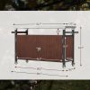 0utdoor Grill Cart with Stainless Steel Tabletop, Wheels & Storage - Waterproof BBQ Serving & Bar Cart