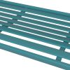 Outdoor Garden Bench with Anti-Rust Metal Powder Coated Frame, Patio Bench for Front Porch Park