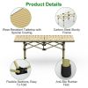 Folding Camping Table Portable Lightweight Carbon Steel Roll-up Picnic BBQ Desk with Carry Bag Heavy Duty for Outdoor Beach Backyard Party Patio Campi