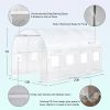 Walk-in Tunnel Greenhouse with Watering System Heavy Duty Portable Green House Protect Gardening Plants 1 Zipper Mesh Door, 8 Roll-up Windows