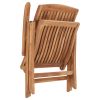 Reclining Patio Chairs with Cushions 4 pcs Solid Teak Wood