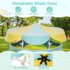 64" Kids Trampoline with Detachable Canopy and Safety Enclosure Net
