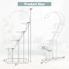 5 Tier Metal Plant Stand with Hanging Hook for Multiple Plants