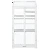 62 inch Height Wood Large Greenhouse Balcony Portable Cold Frame with Wheels and Adjustable Shelves for Outdoor Indoor Use