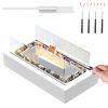 Portable Tabletop Fire Pit with Roasting Sticks - Indoor Outdoor Ethanol Fireplace for Christmas, Party, Wedding, Patio, Backyard, Balcony Decor