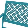 Outdoor Garden Bench with Anti-Rust Metal Powder Coated Frame, Patio Bench for Front Porch Park
