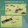 Lawn Leveling Rake with Long Handle for Outdoor
