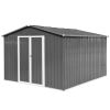 Metal garden sheds 10ftx12ft outdoor storage sheds Grey
